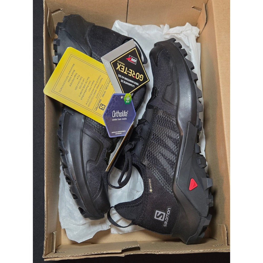 Salomon Madcross‎ GTX W Womens Trail Running Shoes Black Gore-Tex 414447 Size 7